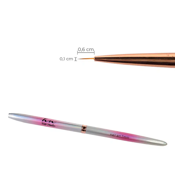 Pincel Nail Art com Tampa 7mm